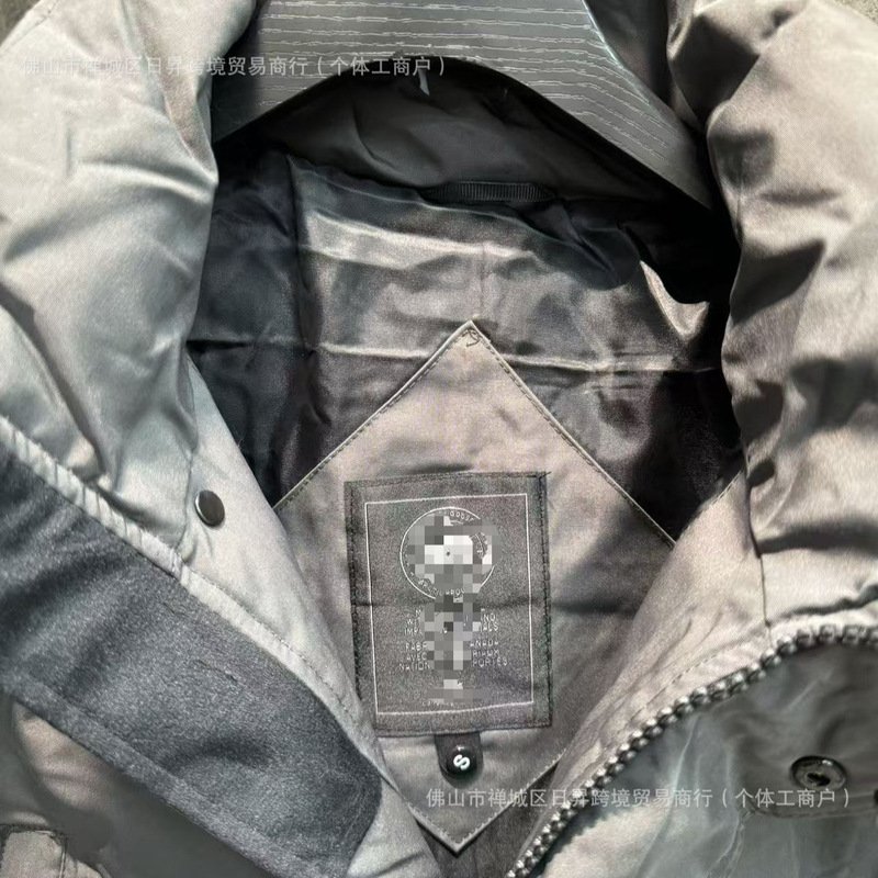 Goose down Wyndham29 Style Parka with Fur Collar and Long Pockets, Couple's Cotton Jacket, Loose Fit, Thickened, Fashionable Hooded Coat for Men