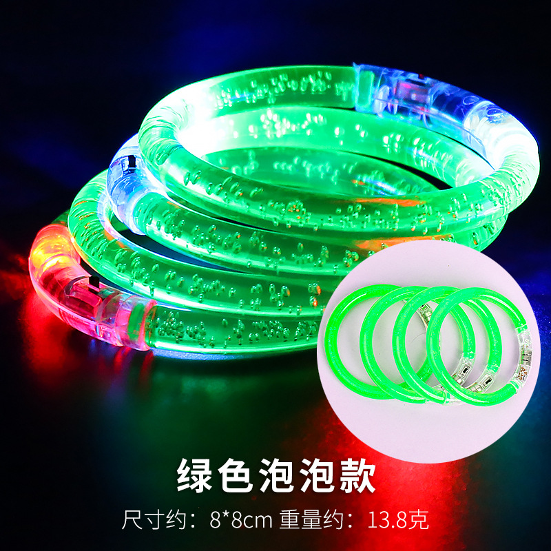 Pulsera luminosa burbuja de acrílico pulsera flash burbuja pulsera LED colorido juguete de dibujos animados al por mayor