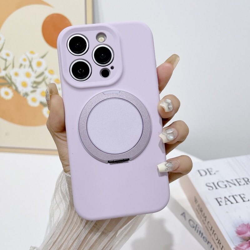 液态硅胶苹果15手机壳16磁吸360旋转支架iphone14P肤感全包13套12|undefined
