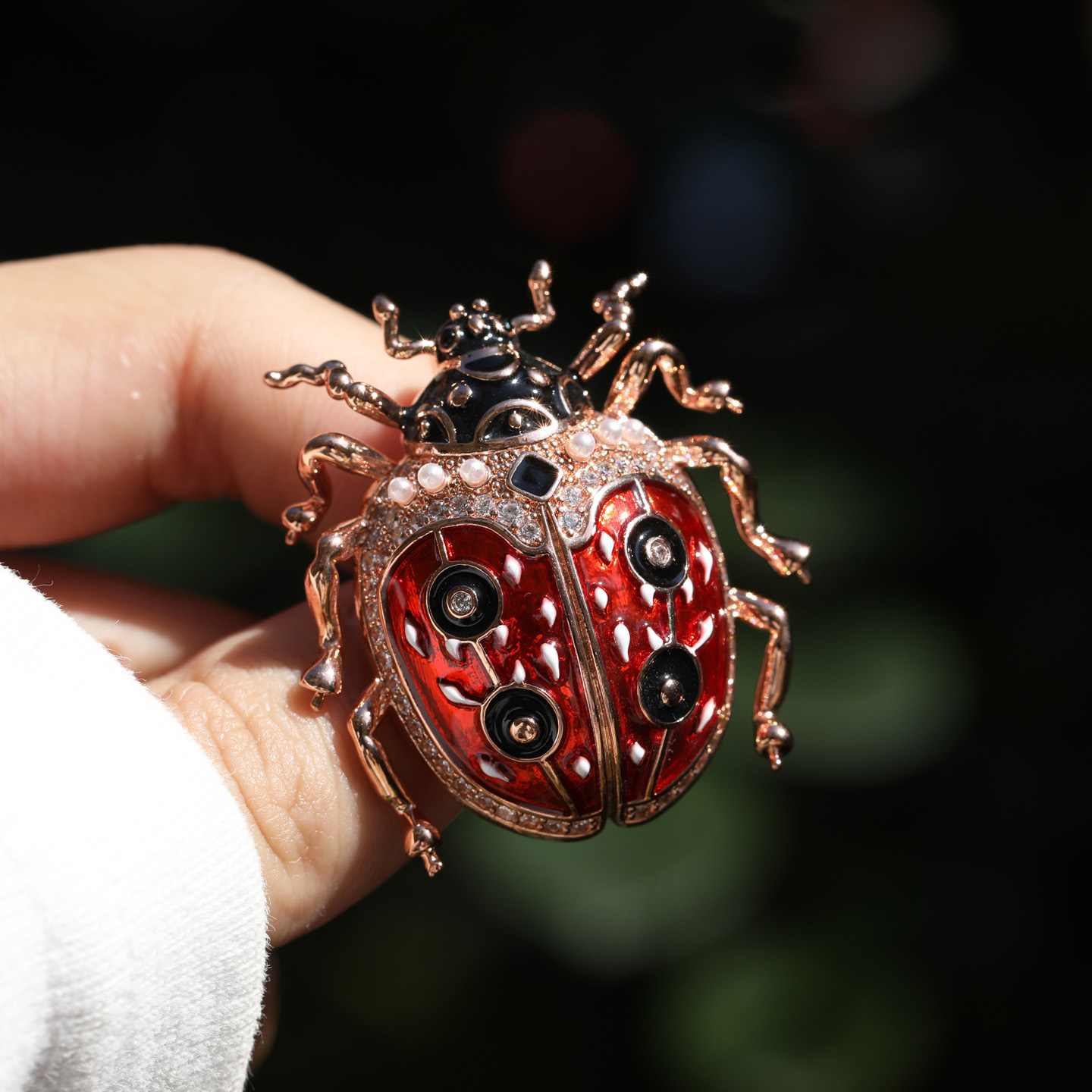 Xi Liang Feizi Original Design Cute Enamel Ladybug Brooch Personalized Fashion Clothing Accessories Insect Corsage