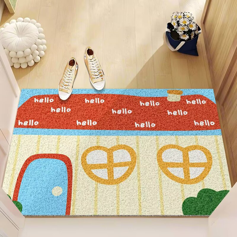 Dopamine Silk Loop Floor Mat Entrance Door Mat Home Entrance Door Mud Scraping Anti-Slip Mat Foot Mat Dropshipping