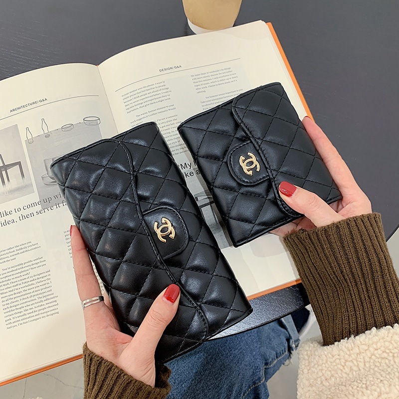 Light Luxury New Style Embroidered Quilted Long Wallet Casual Large Capacity Women's Mini Clasp Coin Purse Card Holder