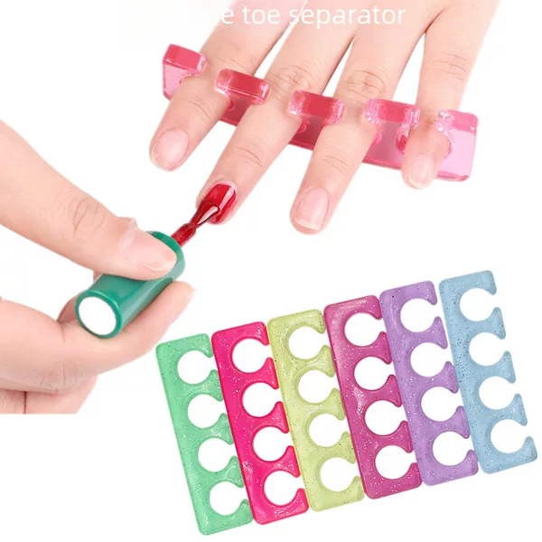 In stock nail art silicone finger separator nail polish nail tools silicone toe separator Finger Nail Art toe separator