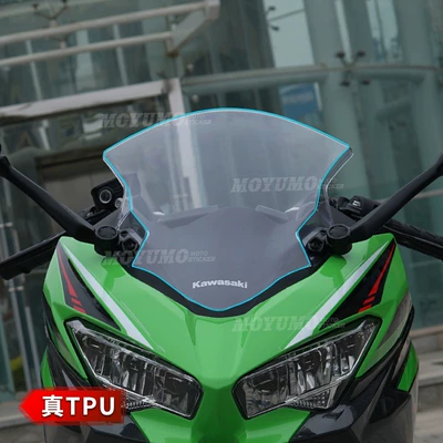 Suitable for Kawasaki NINJA 400 Car paint protective film - front-windshield-real-tpu-75mil-invisible-car-film-default-item