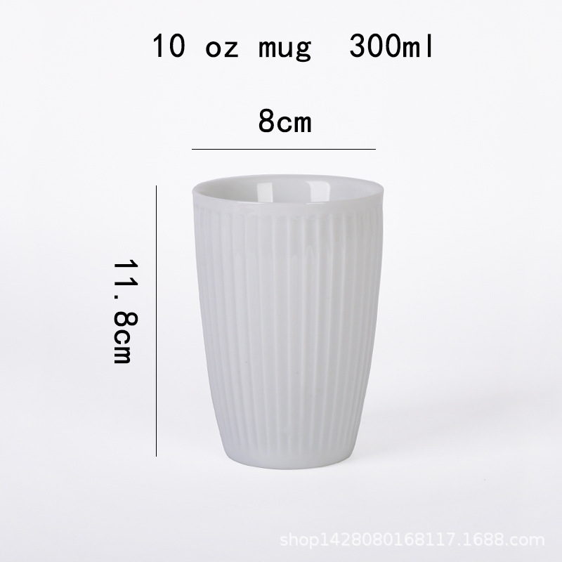 Taza de cerámica blanca de doble aislamiento térmico a prueba de escaldaduras Taza de café de oficina Taza de agua doméstica Taza de leche Taza de té
