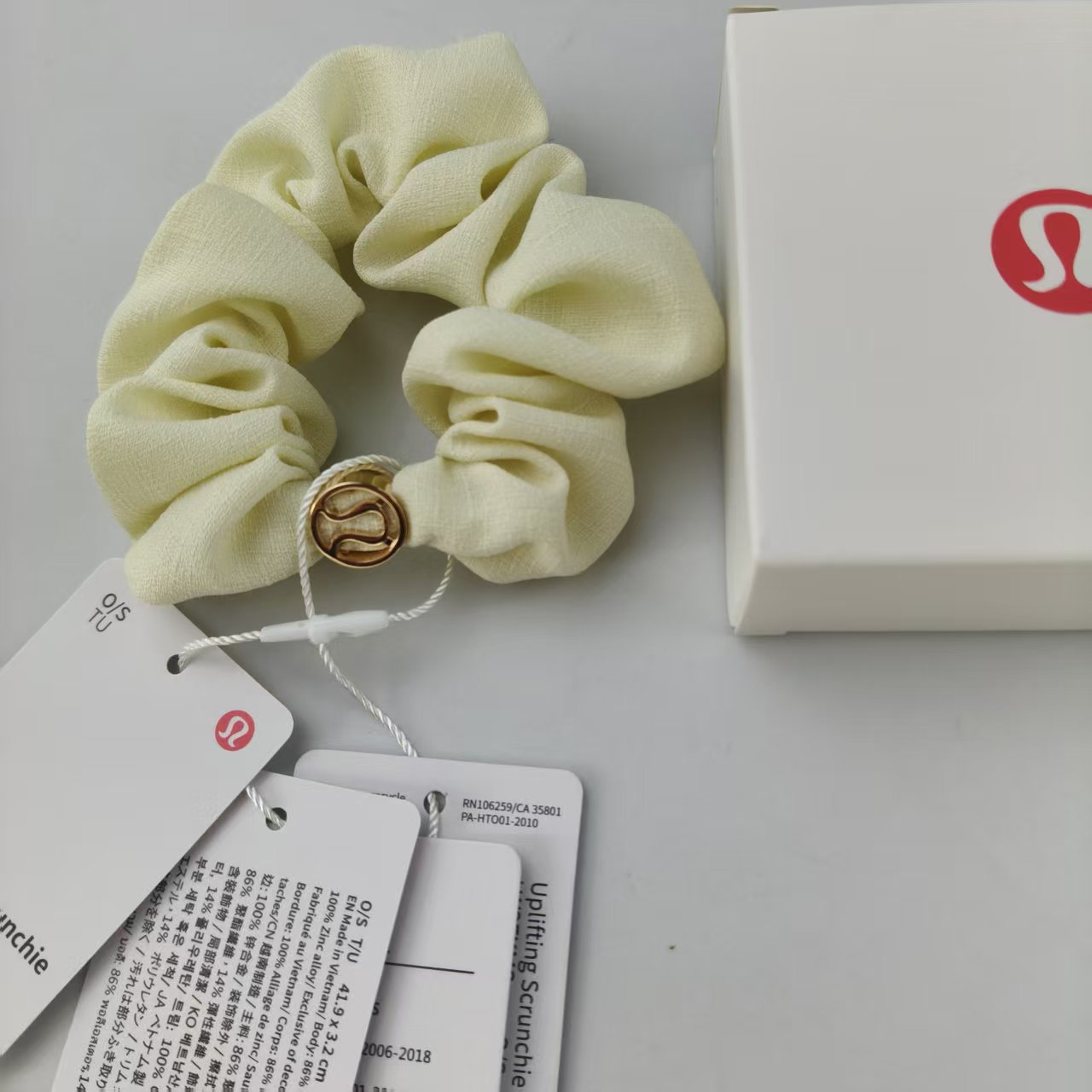 Lu's Ponytail Hair Tie Elastic Scrunchie Metal Logo Hair Accessory Lulu Hair Tie Wholesale Dropshipping