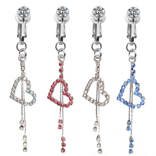 Gaibei European and American cross-border butterfly belly button ring rabbit belly button ring heart-shaped belly button ring non-hole piercing ear clip dual use