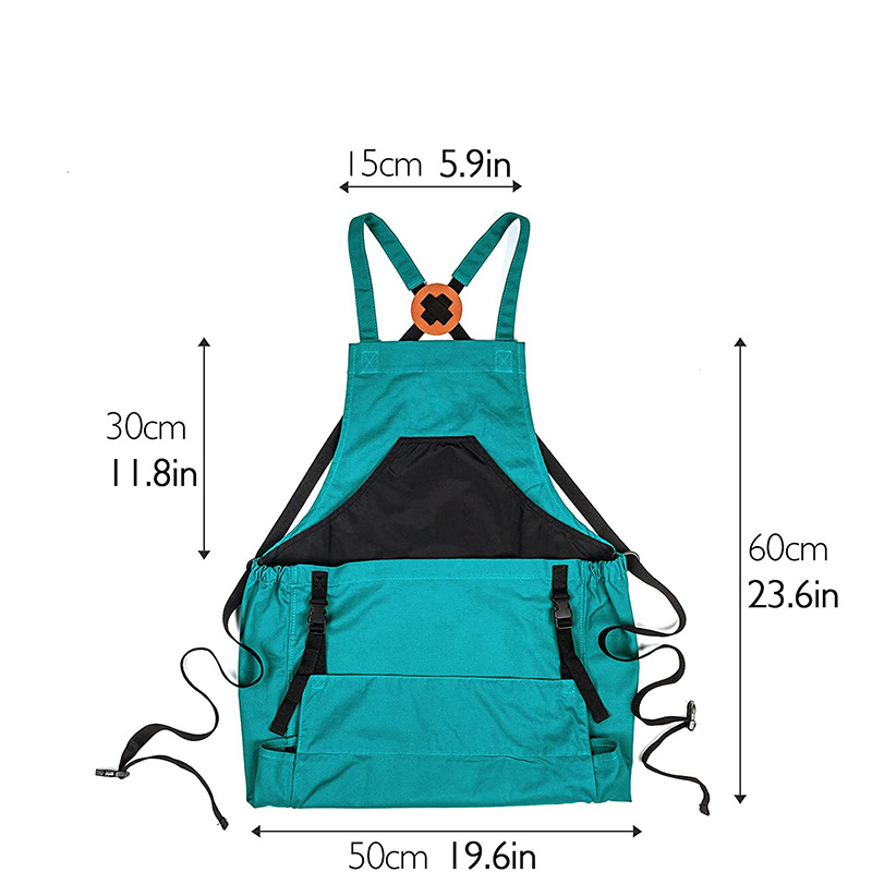Bolsa de almacenamiento de delantal de lona al aire libre transfronteriza Recolección de frutas y verduras bolsa de almacenamiento de cosecha de liberación rápida de Bolsillo grande al por mayor
