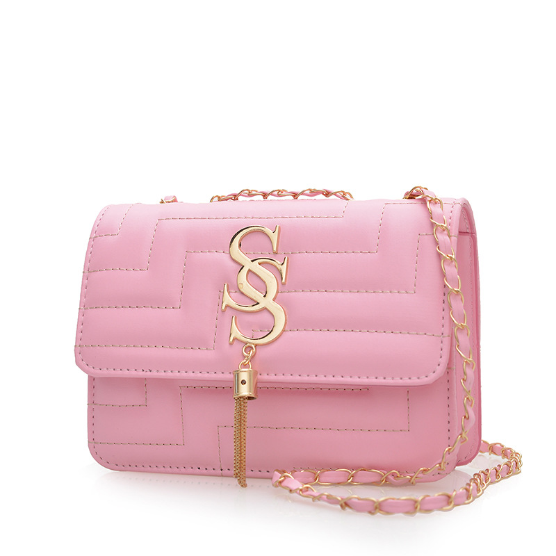 Bolso de cadena popular de este año bolso de mensajero retro femenino pequeño bolso cuadrado 2025 primavera nuevo bolso de hombro con borla de moda