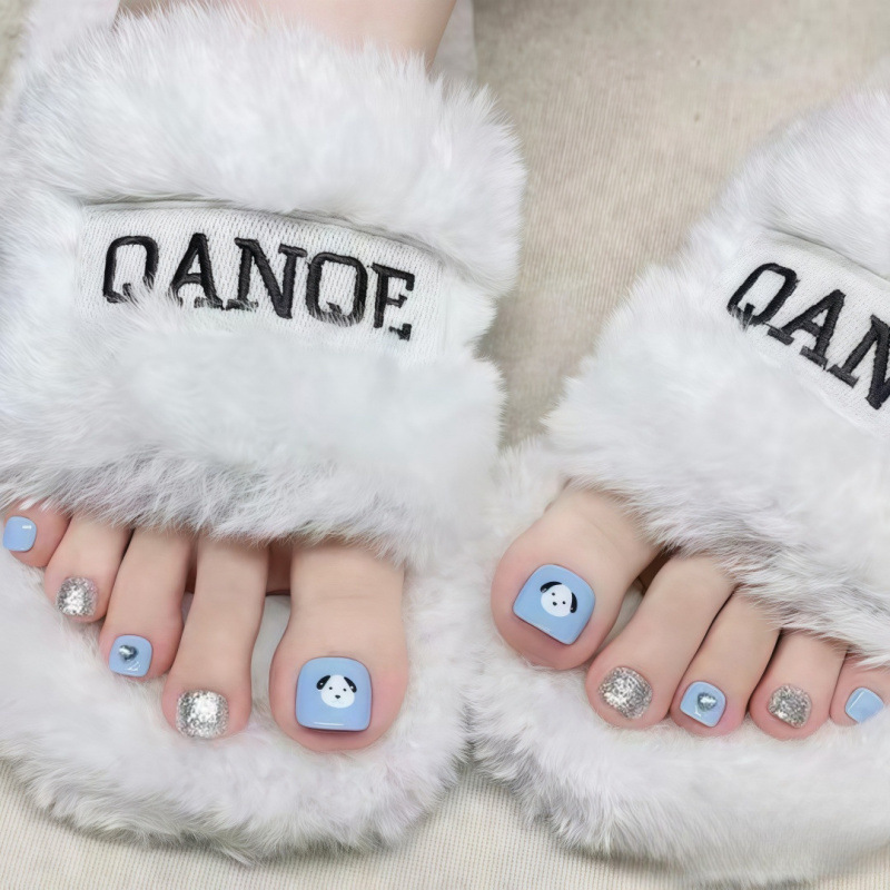 New Summer Fresh Style Cinnamoroll Wearable Nail Stickers in Milky Blue, Super Flattering and Beautiful, Removable Toenail Stickers, 24 Pieces New Summer Fresh Style Cinnamoroll Wearable Nail Stickers in Milky Blue, Super Flattering and Beautiful, Removable Toenail Stickers, 24 Pieces