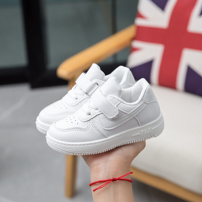 Spring and Autumn Ultra-Light Children's Sports Shoes with Soft Insole, Unisex Children's Shoes, School White Sneakers for Kids