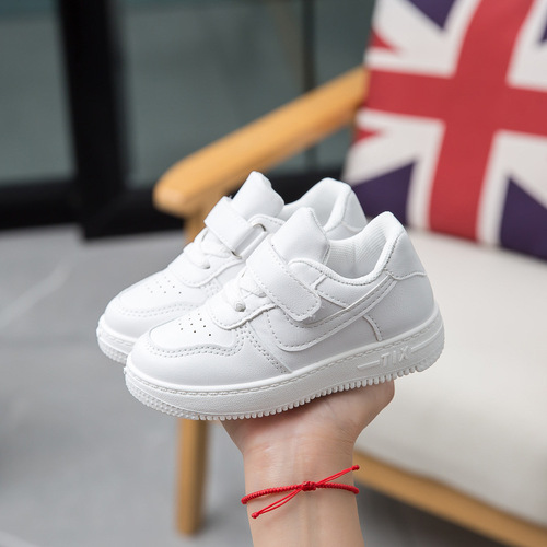 Spring and Autumn Ultra-Light Children's Sports Shoes with Soft Insole, Unisex Children's Shoes, School White Sneakers for Kids