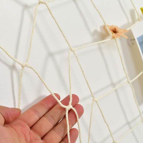 Mediterranean style kindergarten cotton thread hemp rope fishing net wall decoration ins style decoration net photo wall background wall