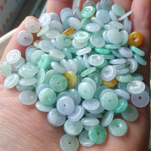 翡翠 A货 8MM13mm 福禄寿 三彩 小平安扣 保真 老坑货手工DIY材料