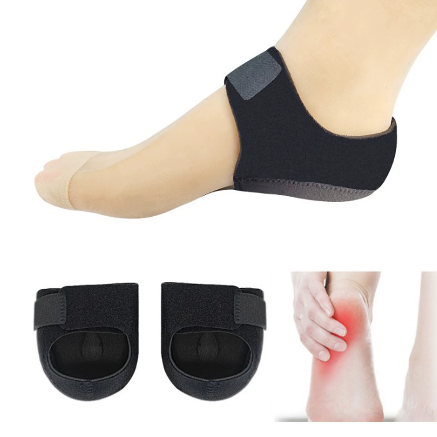 Липучка пятки носки теплый чехол гель защитный чехол мужчины и женщины пятки площадку повышение площадку