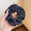 5#Navy blue polka dot about 11cm large intestine hair tie