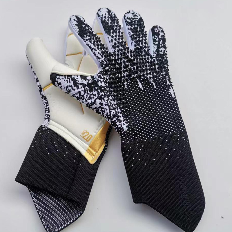 Guantes de portero de fútbol gruesos para adultos y niños, guantes sin dedos de látex antideslizantes transpirables, guantes de portero de fútbol