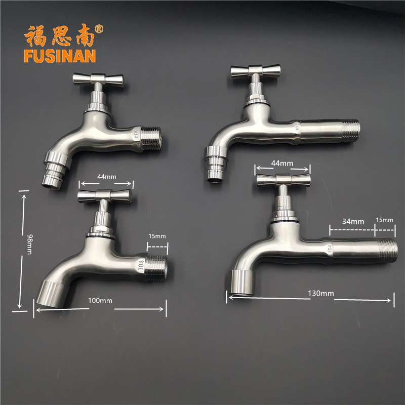 Precision cast 304 stainless steel slow-opening washing machine faucet, mop sink, wall-mounted straight-through valve, water corner valve undefined