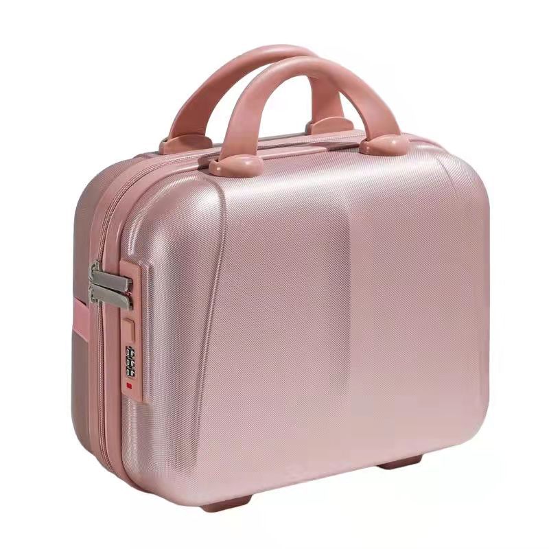 Maleta simple de estilo coreano logotipo imprimible estuche cosmético 14 pulgadas bolsa de viaje de 16 pulgadas caso portátil