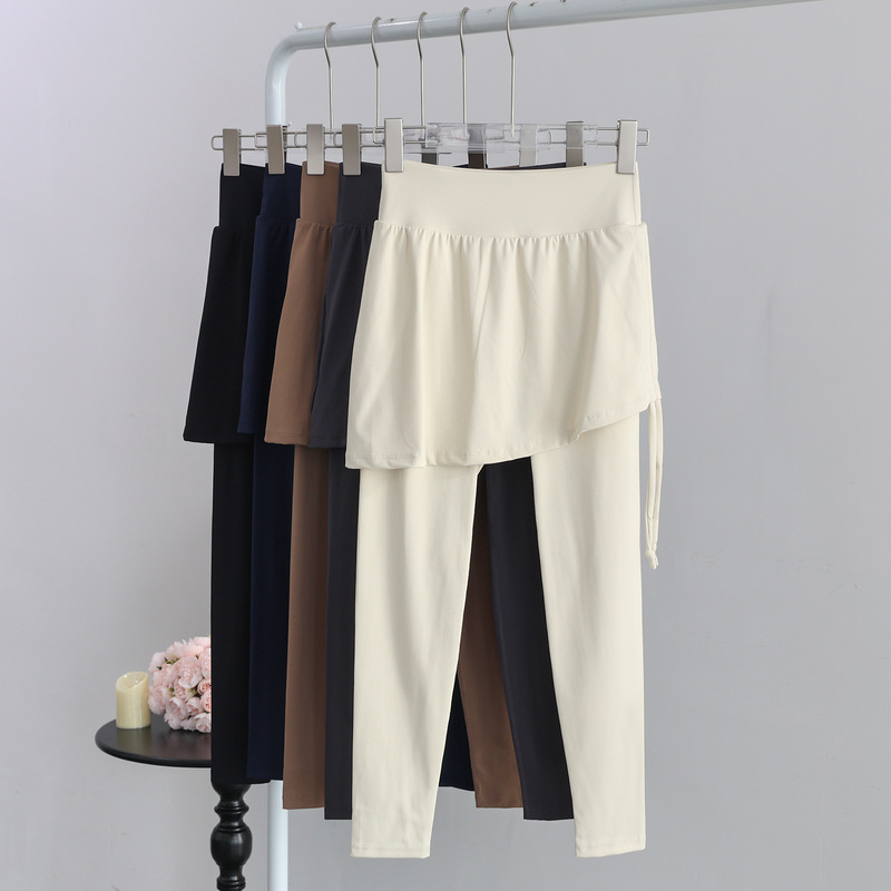 Autumn and Winter Season Two-Piece Yoga Skirt Pants High-Waisted Tummy Control Hip-Covering Slimming Running Fitness Training Tight Sports Pants Autumn and Winter Season Two-Piece Yoga Skirt Pants High-Waisted Tummy Control Hip-Covering Slimming Running Fitness Training Tight Sports Pants