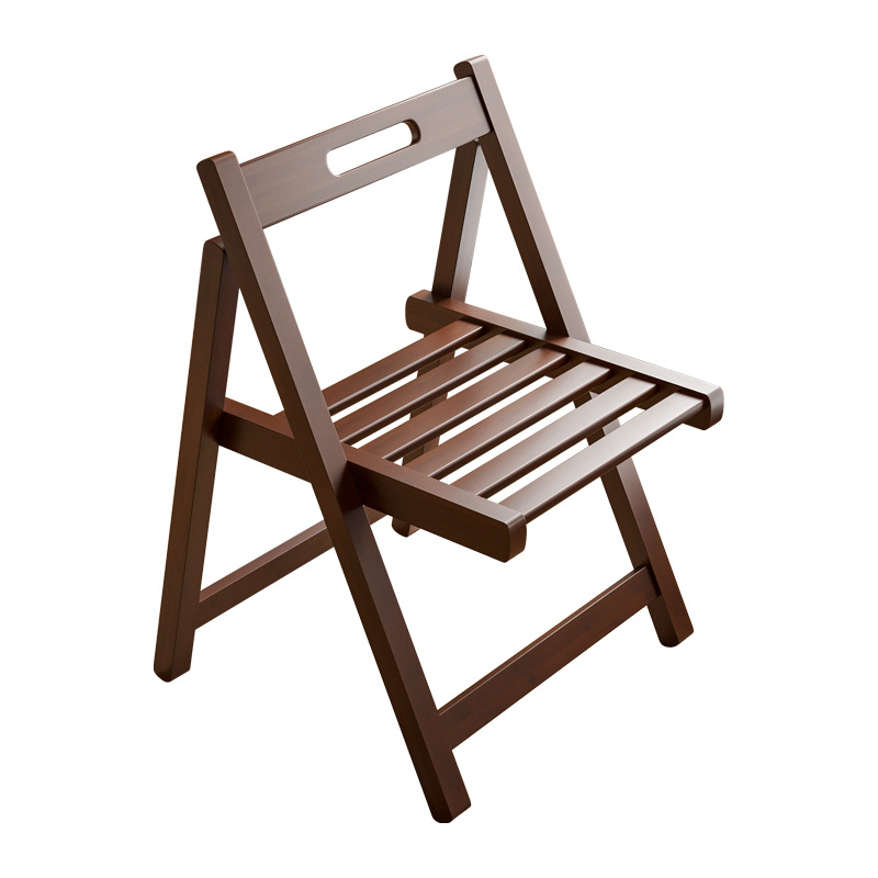 Silla plegable doméstica silla de comedor de madera maciza simple ocio silla de oficina multifuncional silla de respaldo conveniente sin instalación