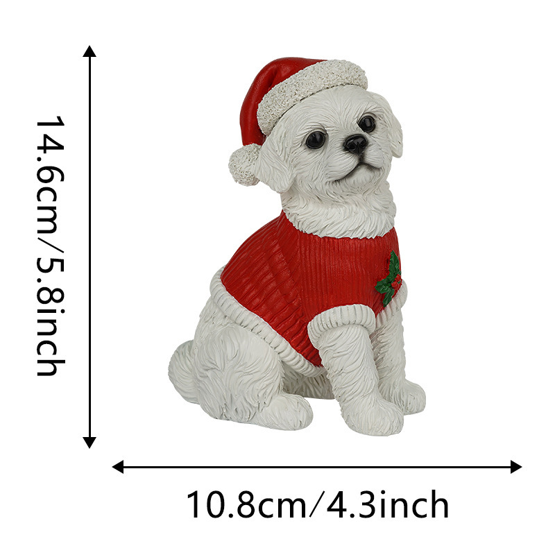 クロスボーダースポットクリスマス模擬犬かわいいラブラドール犬屋内ホリデー像樹脂装飾装飾品|undefined