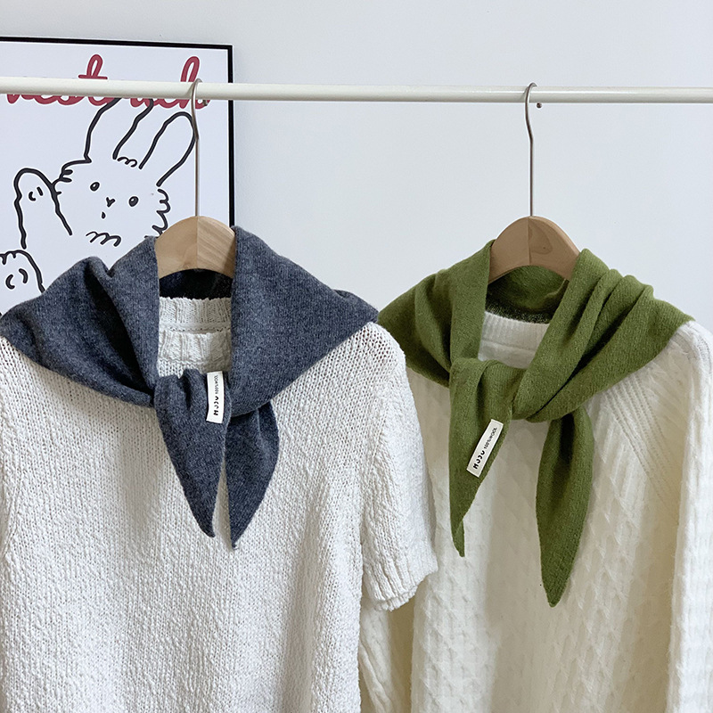 Bufandas de invierno y otoño sensación de atmósfera nueva moda de color sólido de punto bufandas de cuello bufandas bufandas de lana bufandas al por mayor