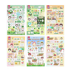 落書きかわいいハンドブックステッカーかわいい設定コラージュ装飾 DIY 古代キャラクター四つ葉のクローバー Wowakawa