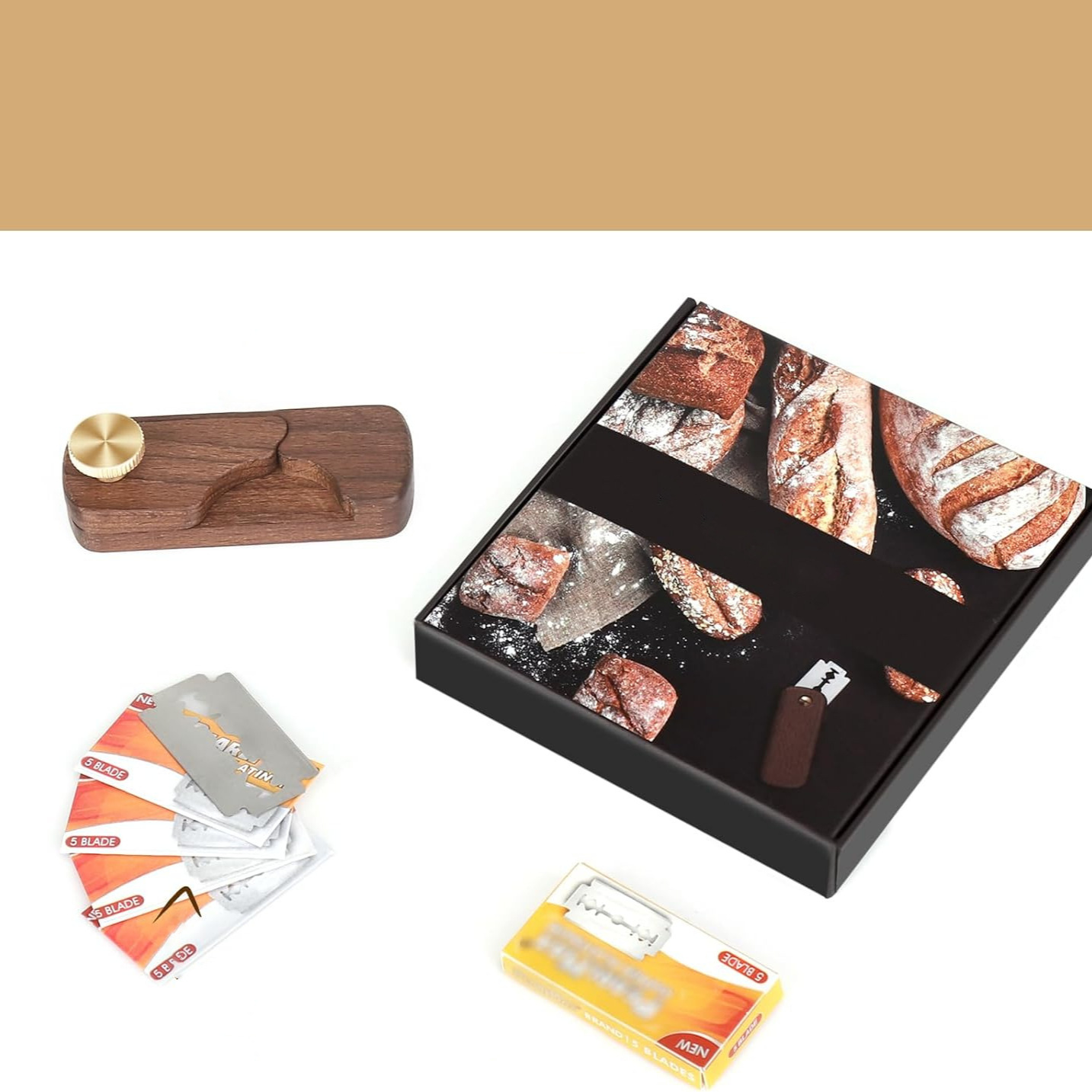 Nuevo mango de madera cuchillo de corte de pan cuchillo de corte de masa cuchillo de corte de pan europeo cuchillo de corte de pan herramienta de horneado