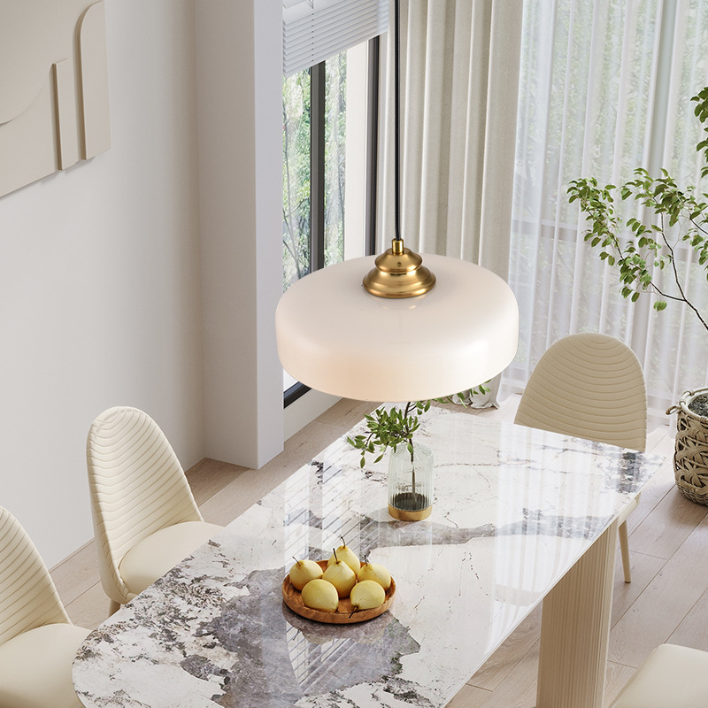 Simple vidrio de colores nórdico lámpara de mesa de comedor dormitorio medieval lámpara de cabecera balcón porche lámpara de mesa de comedor