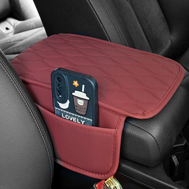 Автомобильный подлокотник прокладка для хранения трансграничных горячих продаж многофункциональный автомобиль автомобиль кожаный подлокотник защитный чехол для повышения коврик