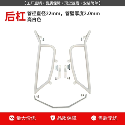 Aura150 Protective Bars, Front and, Motorcycle bumper - bright-white-rear-bumper
