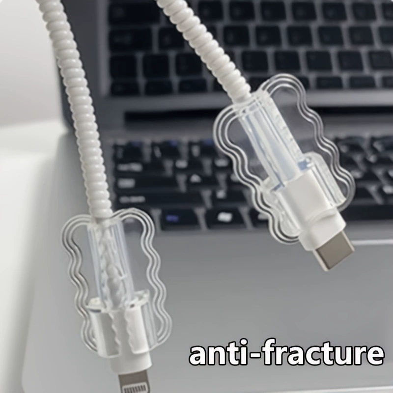 Apple Brand Charger with Wavy Transparent Protective Case 20W Bite Wire Cable