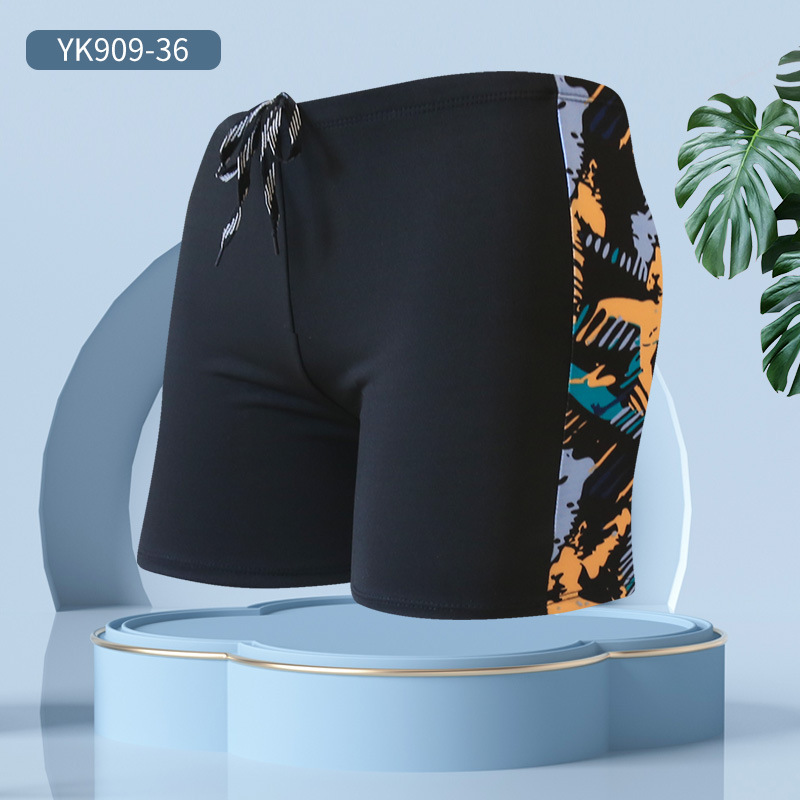 Pantalones de baño de talla grande personalizados ligeros para hombres pantalones de playa de aguas termales de ángulo plano anti-vergüenza pantalones de baño de secado rápido logotipo personalizado