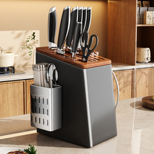 家用刀架置物架厨房台面刀具收纳架刀座通风防霉沥水耐用菜刀架子