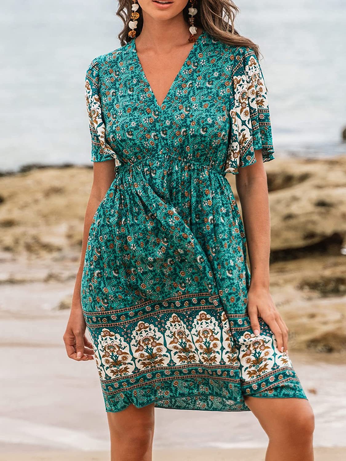 Summer green dress