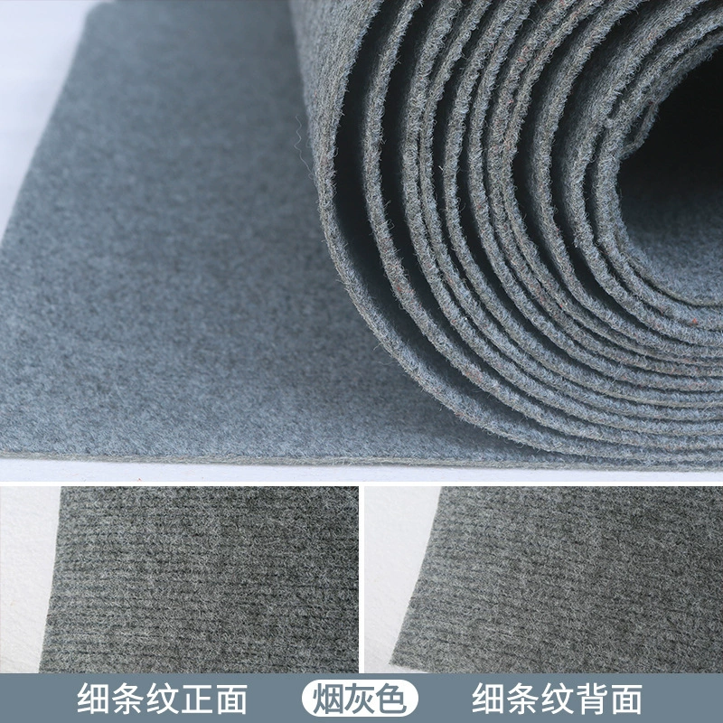 Exhibition roll carpet, thickened abrasion‑resistant, smoke gray and flame‑retardant red, widths up to 4 m