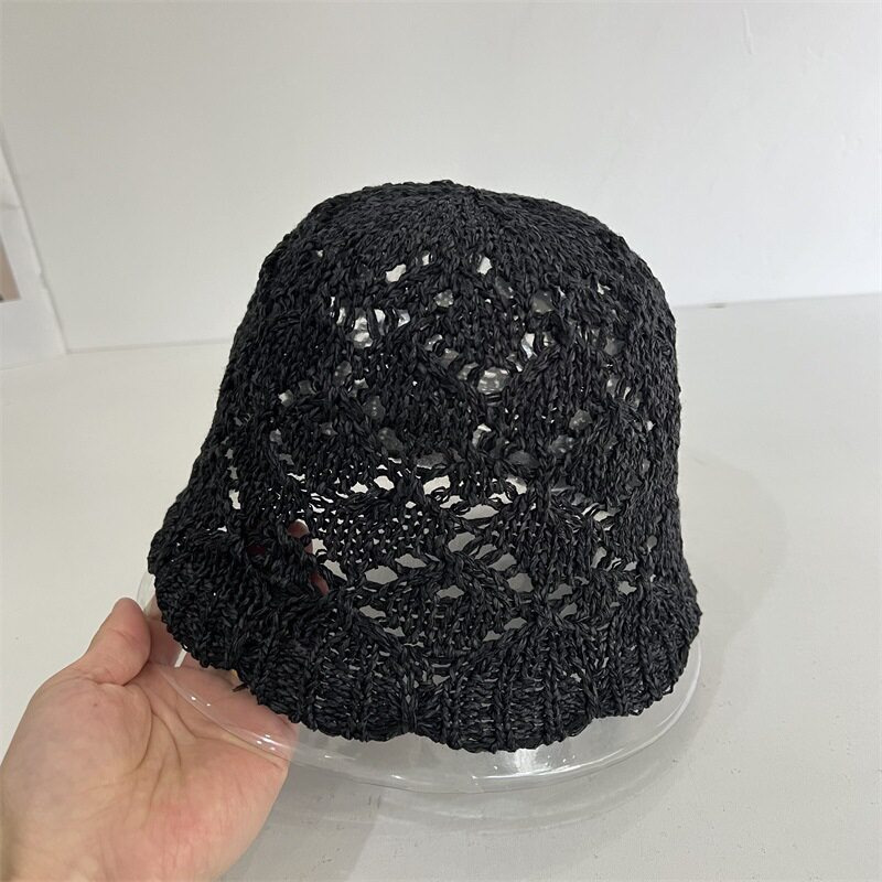 【JXレース編み込みフィッシャーマンハット】ブラック