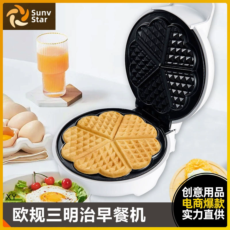 European bread machine thin cake machine mini baking cake Huafu cake machine sandwich breakfast machine Waffle Maker