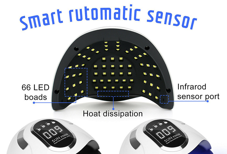X10MAX Nail Lamp LED Gel Curing Machine UV Light Dryer for Nail Art Salon Supply