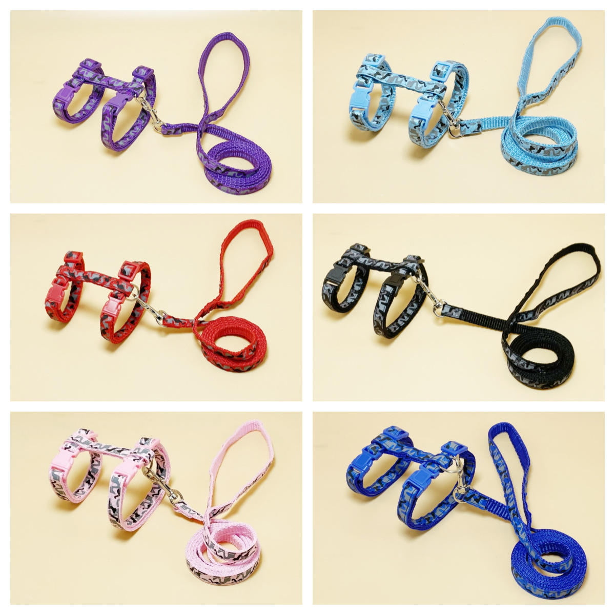 Kettingkattentouw met I-vormige print, anti-ontsnappingsriem voor huisdieren_voghion.com