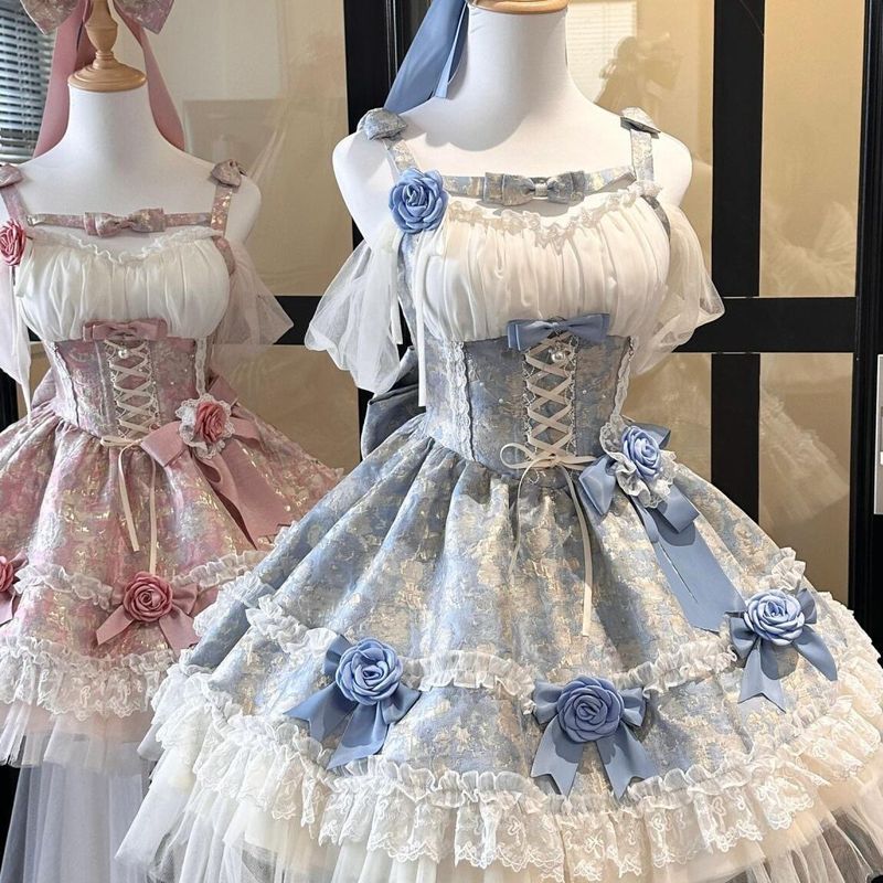 春夏の新しいフランススタイルの絶妙なジャカード織りのふわふわスカート、気質ウエスト痩身ドレス、女性用ショートスカート|undefined