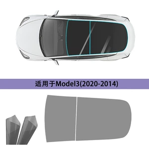 2020-2024 Tesla Model Y3-TPU tavan buz zirehi, qara kristal film