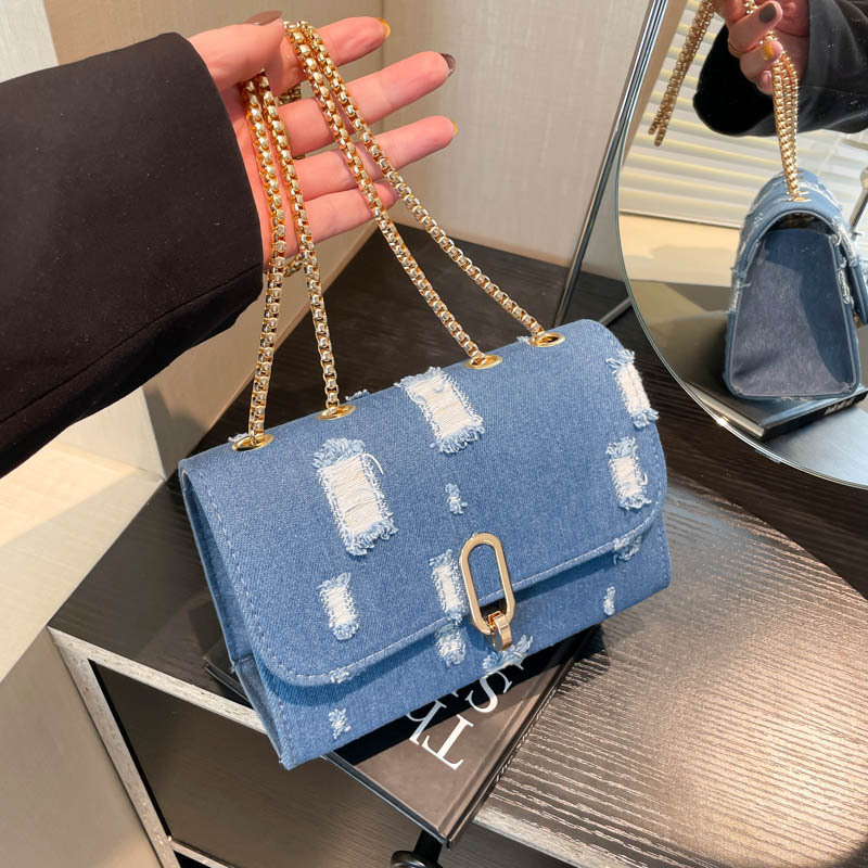 Bolso de hombro de cadena de celebridades de Internet coreano de moda de este año 2025 primavera nuevo diseño de nicho pequeño bolso cuadrado de estilo occidental