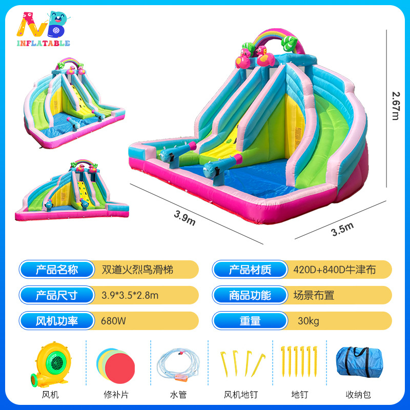 castillo infláble al aire libre con tobogan infláble doméstico con tobogan infláble para niños pequeños castillo infláble combinación de juguetes de parque de atracciones