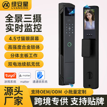 全自动指纹锁入户防盗门双电三摄人脸识别智能锁家用可视猫眼门锁