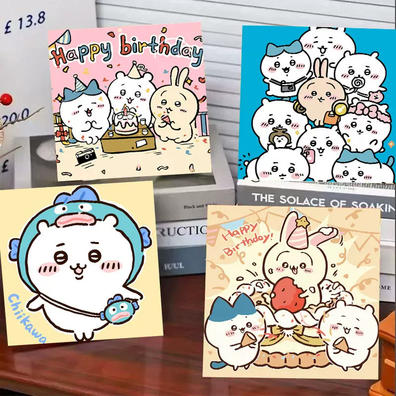 吉伊卡哇diy数字油画手绘填色可爱乌萨奇小八卡通手绘丙烯装饰画