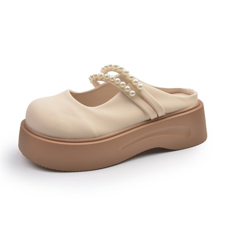 Super calentador de fondo grueso un pedaleo Marizhen cabeza media zapatillas de verano para mujeres 2026 nuevo estilo coreano de verano zapatillas frías image 7