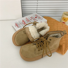 冬季保暖加绒帆布鞋女2023韩版百搭新款厚绒女鞋原宿港风棉鞋代发