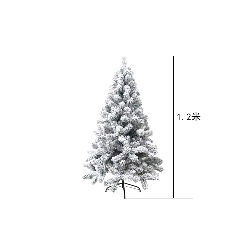Nuevos adornos navideños transfronterizos, árbol de Navidad artificial plegable en forma de lápiz, flocado, de PVC encriptado, para hotel, de pie, de fábrica.